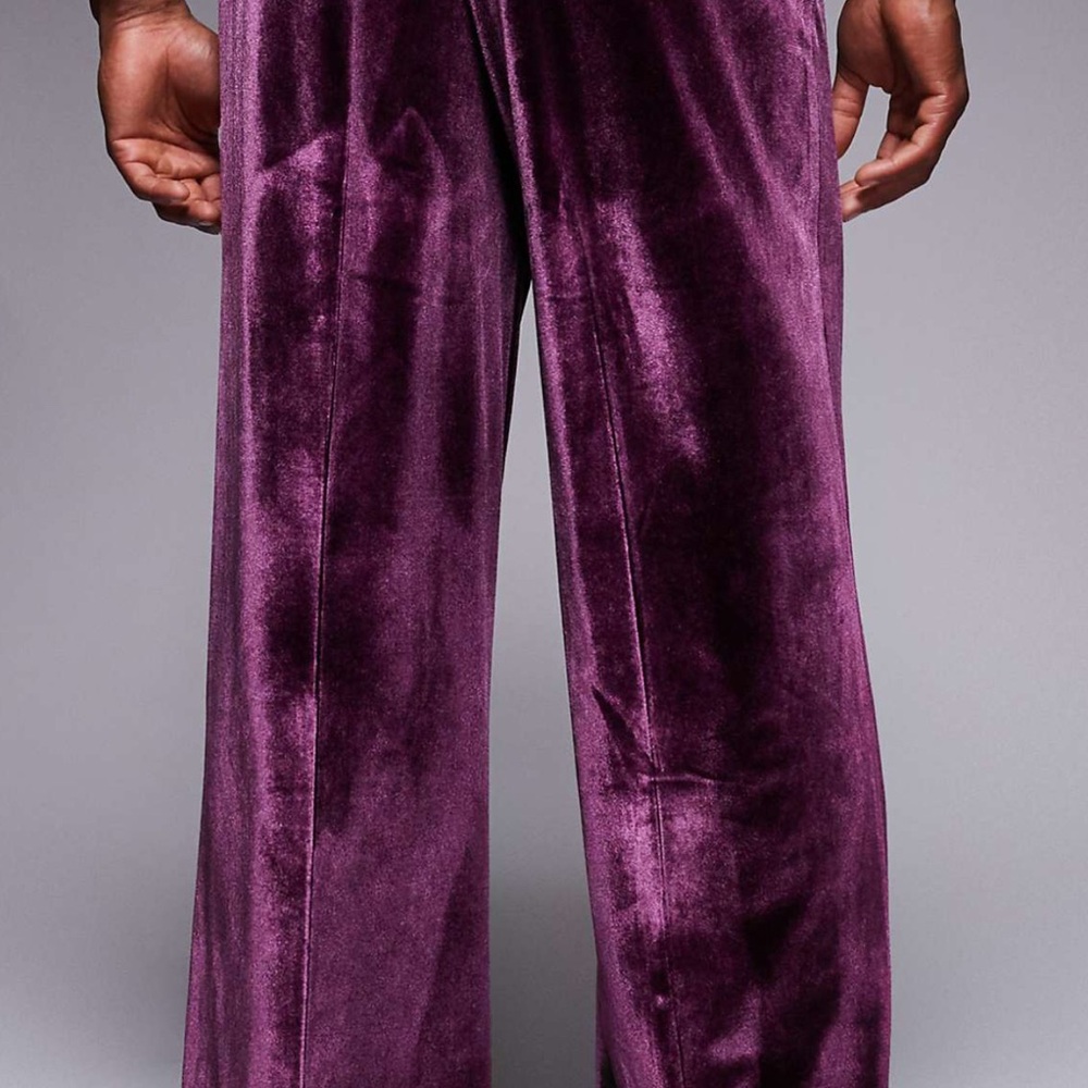 ASOS Purple Velvet Dress Pants